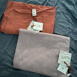 NWT Kate Quinn organic ribbed blankets